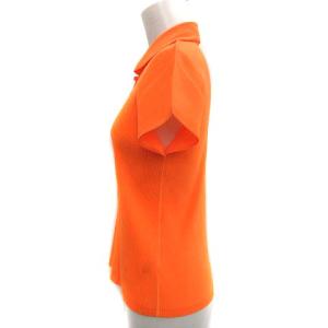 PLEATS PLEASE ISSEY MIYAKE イッセイミヤケ ポロシャツ ブラウス カットソー 3 L 蛍光オレンジ /DK EC PN