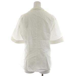 ESCADA シャツ ブラウス 半袖 コットン 38 白 ホワイト /KH PN GY19