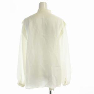 TOMORROWLAND collection シャツ ブラウス 絹 シルク バンドカラー 長袖 36 白 ホワイト 13-01-21-01101 /RO