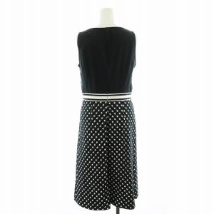 PAULE KA タグ付き ワンピース ミニ ノースリーブ 刺繍 チェック柄 38 S 黒 ブラック 白 ホワイト /DK