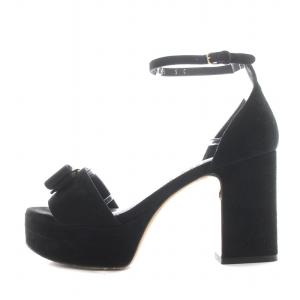 Salvatore Ferragamo サンダル スエード ストラップ ヴァラリボン プラットフォーム ハイヒール チャンキーヒール 5 22.5cm