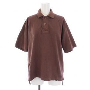 ジンバカノコの908潮風オーシャンポロシャツ 半袖 ロゴ 2 S 茶 ブラウン 4047287 /DK