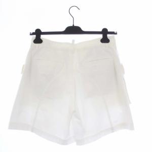 DSQUARED2 ショートパンツ ワイドボタンダウン 38 M 白 ホワイト /DK GY29 PN