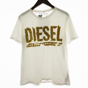 Tシャツ カットソー 半袖 ロゴプリント L 白 ホワイト /DK PN