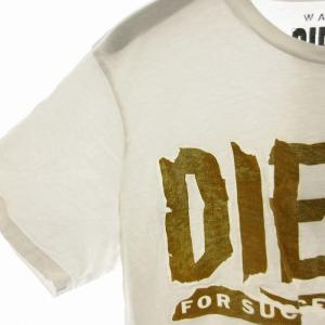 DIESEL Tシャツ カットソー 半袖 ロゴプリント L 白 ホワイト /DK PN