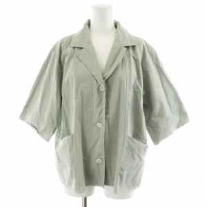 24SS WASHED COTTON SHIRTING シャツ 半袖 コットン 2 M 水色 ライトブルー