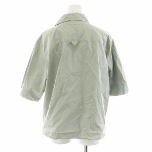 MHL. 24SS WASHED COTTON SHIRTING シャツ 半袖 コットン 2 M 水色 ライトブルー