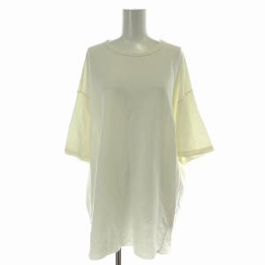 24SS コットンインレールーズプルオーバー Tシャツ カットソー 五分袖 オーバーサイズ F 白 ホワイト