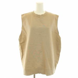 24SS スウェットベスト プルオーバー カットソー クルーネック ノースリーブ ベージュ 24070586504010