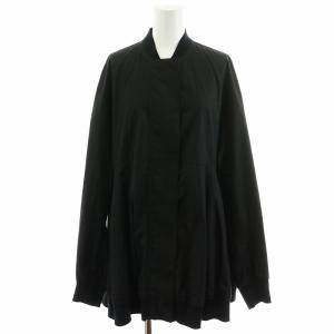 21SS C/Si タイプライター オーバーフレアブルゾン ジャケット シルク混 絹混 38 黒 ブラック