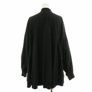 ENFOLD 21SS C/Si タイプライター オーバーフレアブルゾン ジャケット シルク混 絹混 38 黒 ブラック