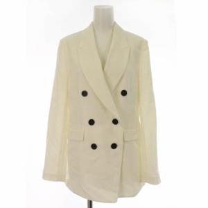 ESSEN LAUTREAMONT ダブル テーラードジャケット リネン混 38 白 ホワイト 3165-92006