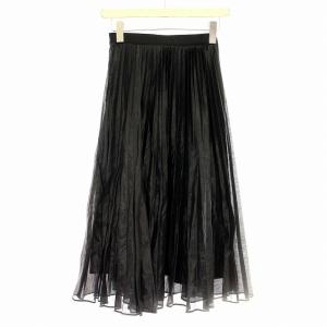 22AW ロング プリーツスカート 102227-11-300-95 スカート 34 黒 ブラック /G