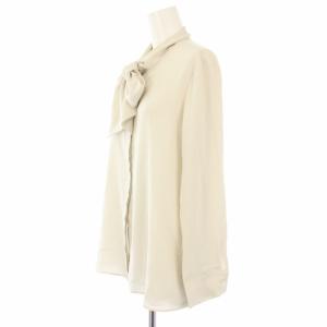 theory luxe 21SS HEAVY PEAL MOMMA ブラウス 長袖 ボウタイ 38 アイボリー 03-1108238-310-038