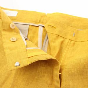 INCOTEX パンツ スラックス リネン 42 マスタード J7047/PT /TK H