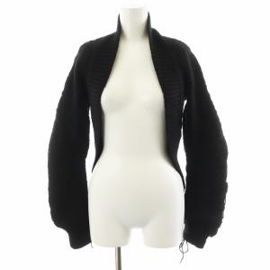 カーディガン ウール カシミヤ混 36 黒 ブラック 352-12-15009 /AN18
