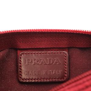 PRADA テスートナイロン ポーチ 化粧ポーチ 赤 ボルドー /G OH