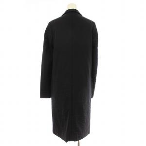 JIL SANDER 259358 チェスターコート ロング 3B ウール混 34 黒 ブラック /KU
