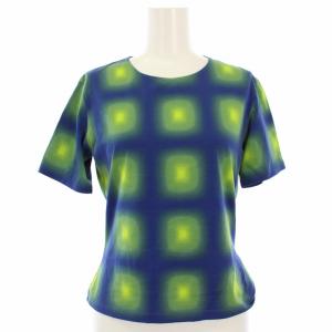 FETE Tシャツ カットソー 総柄 半袖 2 青 緑 IF82JK070 /TK