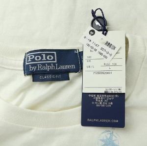 Polo by Ralph Lauren CLASSIC FIT Tシャツ 半袖 クルーネック ロゴ イラスト プリント L 白 ホワイト タグ付き