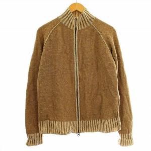 ニット カーディガン SW0320 ハイネック ウール 長袖 L ベージュ /G MA