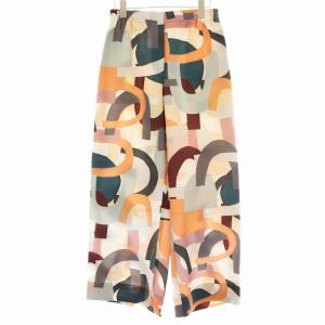 22AW シェイププリント イージーストレートパンツ 11-04-24-04137 クロップド 総柄 36