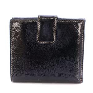 GUCCI 二つ折り財布 コンパクトウォレット レザー インターロッキング GGロゴ Wホック スクエア 黒 ブラック