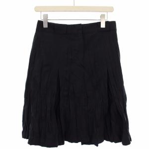 KIKA TECH CAN フレアスカート ひざ丈 ジップフライ 32 黒 /BM