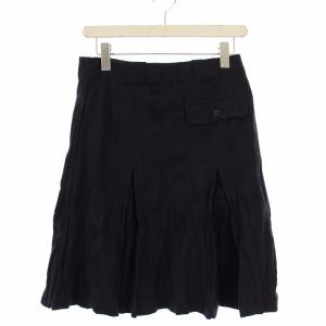 Acne Studios KIKA TECH CAN フレアスカート ひざ丈 ジップフライ 32 黒 /BM