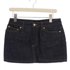 台形スカート デニムスカート ミニ丈 ジップフライ M インディゴ /BM MA