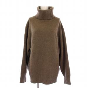 ミドルゲージタートル ニット セーター 長袖 ウール F 茶 19080500704030 /BM MA