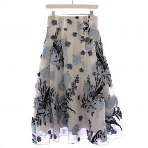 タックジャガードスカート ロング 花柄 36 グレー 31331210 /BM MA