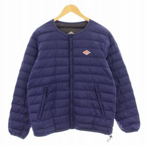 インナーダウン L/S JD-8751 ダウンジャケット ノーカラー ナイロン 44 青 ブルー /KU