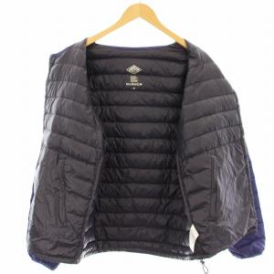 DANTON インナーダウン L/S JD-8751 ダウンジャケット ノーカラー ナイロン 44 青 ブルー /KU