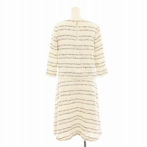 M-Premier BLACK D335-001 D435-601 セットアップ 上下 カットソー 七分袖 フレアスカート ひざ丈 ツイード