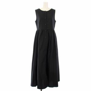 ワンピース ロング ノースリーブ バックレースアップ 38 黒 5193825 /TK H
