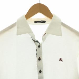 BURBERRY BLACK LABEL ポロシャツ 半袖 刺繍 3 ホワイト BMV20-622-02 /NQ H