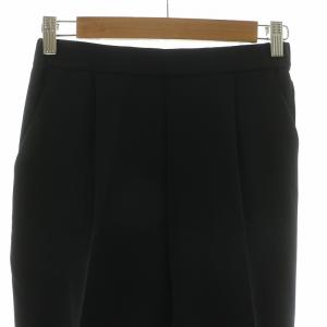 yori ダブルクロスパンツ スラックス テーパード イージー 36 ブラック YR2022-095AW-12 /NQ