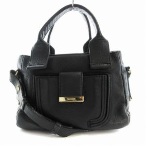 ショルダーバッグ ハンドバック レザー 2WAY 黒 ブラック /RO H