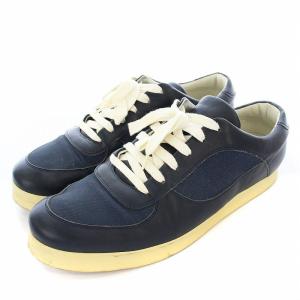 レザー スニーカー 約28cm ネイビー 紺 /G