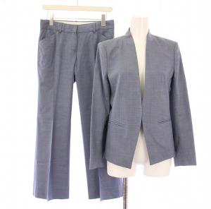 STRETCH CANVAS LINDRAYIA B ノーカラージャケット ボタンレス