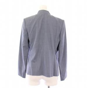 Theory セットアップ ノーカラージャケット アウター 背抜き 前開きトッパー テーパードパンツ スラックス ジップフライ