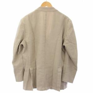 Papas テーラードジャケット 背抜き リネン混 L ベージュ D0458FJ 901 /TK H