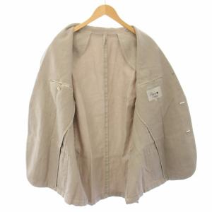 Papas テーラードジャケット 背抜き リネン混 L ベージュ D0458FJ 901 /TK H