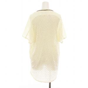 Hysterics Tシャツ カットソー スタッズ レース 切替 半袖 F アイボリー 0551CT07 /YM