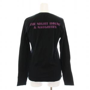 Tシャツ カットソー ロンT 長袖 プリント F 黒 0124CL11 /YM