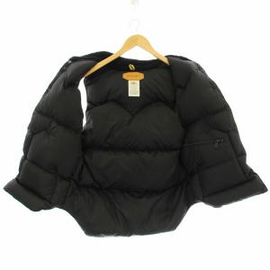 Rocky Mountain FeatherBed GOD SELECTION XXX ダウンベスト ナイロン 切替 レザー ボアカラー ロゴ 黒 ブラック