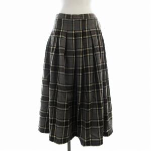 フレアスカート ロング チェック 1 グレー GK430011-140401 /EE