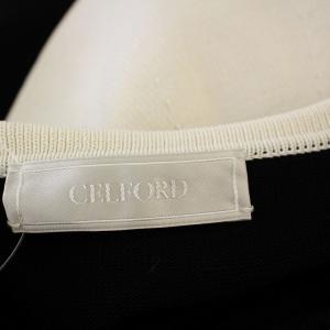 CELFORD 21AW ホールガーメントワンピース CWN0215036 ニット ワンピース ロング 襟付き 38 黒