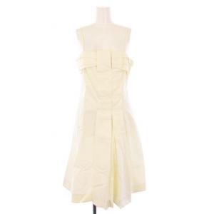 キャミワンピース ひざ丈 プリーツ 38 オフホワイト 2 6A29/1448 /KH H